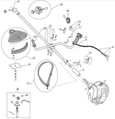 MB 3002 - 2010 - 281121003/M09 - Mountfield Brushcutter Handle Diagram
