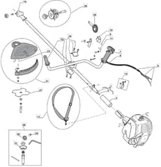 MB 3002 - 2008 - 281121003/MO8 - Mountfield Brushcutter Handle Diagram