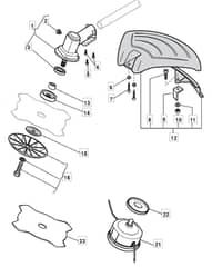 MB 3202 - 2009-2012 - 281521003/MO9 - Mountfield Brushcutter Gear Head Diagram