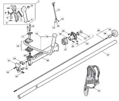MB 3202 - 2009-2012 - 281521003/MO9 - Mountfield Brushcutter Handle Diagram