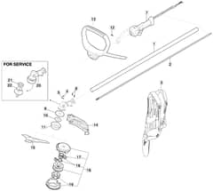 MB 35 - 2021-2022 - 283320073/M21 - Mountfield Brushcutter Handle Diagram