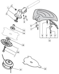 MB 4251 - 2008-2013 - 281240003/MO8 - Mountfield Brushcutter Gear Head Diagram