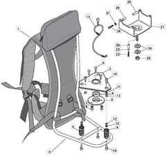 MB 4303 - 2010 - 281622003/MO9 - Mountfield Brushcutter Backpack Diagram