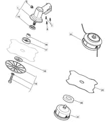 MB 4402 - 2008 - 281821003/MO8 - Mountfield Brushcutter Gear Head Diagram