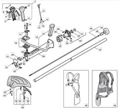MB 4402 - 2008 - 281821003/MO8 - Mountfield Brushcutter Handle Diagram
