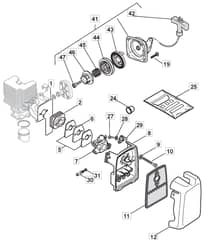 MB 4402 - 2008 - 281821003/MO8 - Mountfield Brushcutter Recoil Starter Diagram
