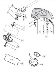 MB 5101 - 2009 - 281720003/MO8 - Mountfield Brushcutter Gear Head Diagram