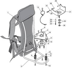 MB 5103 - 2010-2012 - 281722003/MO9 - Mountfield Brushcutter Backpack Diagram