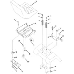 McCulloch MC19542LT-96012011402 - 2011-08 - Seat Parts Diagram
