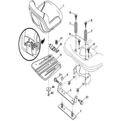McCulloch MC195H42LT - 96042011400 - 2009-11 - Seat Parts Diagram