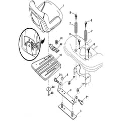 McCulloch MC195H42LT - 96042011400 - 2010-06 - Seat Parts Diagram