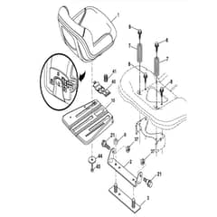 McCulloch MC20H42YT - 96042012900 - 2010-12 - Seat Parts Diagram