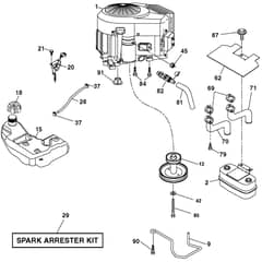 McCulloch MC20V42YT - 96048002801 - 2012-08 - Engine Parts Diagram
