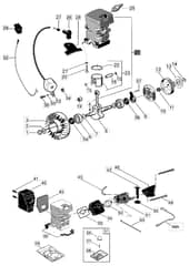MC 363 - 2005 - 222614003 - Mountfield Chainsaw Cylinder Carburettor Diagram