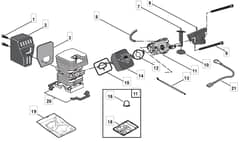 MC 363 - 2006-2007 - 222614003/MOU - Mountfield Chainsaw Carburettor Diagram