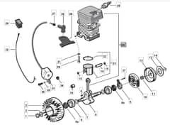 MC 363 - 2006-2007 - 222614003/MOU - Mountfield Chainsaw Cylinder Diagram