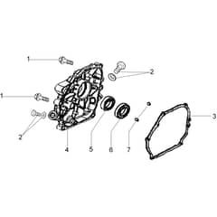 MC 400 (K700 H) -  - Efco Rotary Cultivator Crankcase cover Diagram