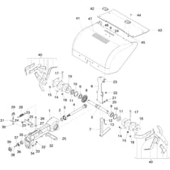 MC 400 (K700 H) -  - Efco Rotary Cultivator Drivebox and tiller Diagram