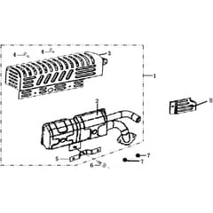 MC 400 (K700 H) -  - Efco Rotary Cultivator Muffler Diagram