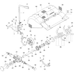 MC 407 S -  - Efco Rotary Cultivator 60 cm rotor 01 Diagram