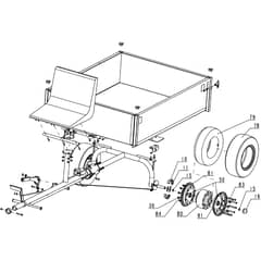 MC 407 S -  - Efco Rotary Cultivator Towed trailer Diagram