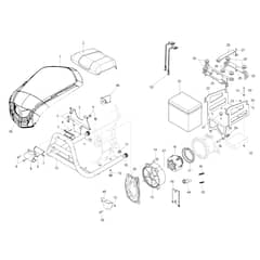 MC 413 S -  - Efco Rotary Cultivator Hood and clutch Diagram
