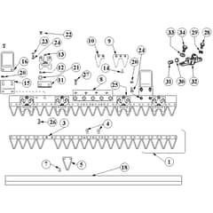 MC 413 S -  - Efco Rotary Cultivator Special cutter bar 01 Diagram