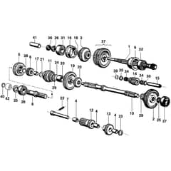 MC 418 S -  - Efco Rotary Cultivator Gears (Gearbox) Diagram