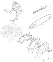 MC 4216 - 2017-2022 - 240421603/M17 - Mountfield Chainsaw Housing Diagram