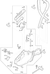 MC 5218 - 2017-2019 - 240521803/M17 - Mountfield Chainsaw Handle Diagram