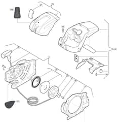 MC 5218 - 2017-2019 - 240521803/M17 - Mountfield Chainsaw Recoil Starter Diagram