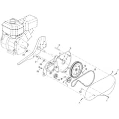 McCulloch MC 900 - 96082002700 - 2011-10 - Belt Guard & Pulley Parts Diagram