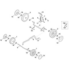 Viking ME443.1 - Chassis, Height Adjustment - Parts Diagram