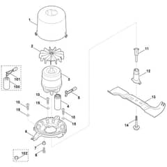 Viking ME545.0 C - Engine - Blade - Parts Diagram