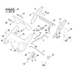 Viking ME545.0 C - Frame, Height Adjustment - Parts Diagram
