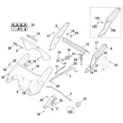 Viking ME545.0 - Frame, Height Adjustment - Parts Diagram