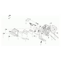 MH 155 K - Oleo-Mac Tiller Top cover Diagram