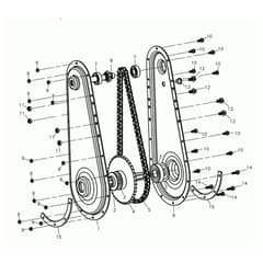 MH 175 RKS - Oleo-Mac Tiller Gears Diagram