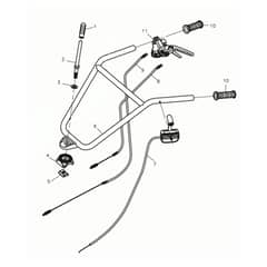 MH 175 RKS - Oleo-Mac Tiller Handlebar Diagram