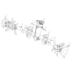 MH 198 RKS - Oleo-Mac Tiller Frame Diagram