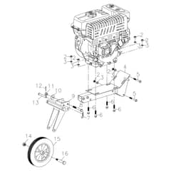 MH 198 RKS - Oleo-Mac Tiller Wheel Diagram
