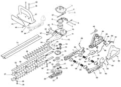 MHM 2622 - 2010-2012 - 251460003/MO9 - Mountfield Hedge Trimmer Blade Diagram