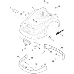 Viking MI422.0 P - Machine Cover - Parts Diagram