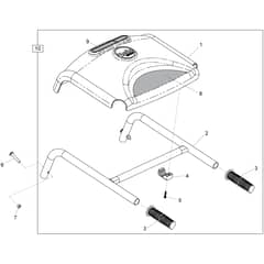 Belle Minimix 150 Handle Assembly (Honda GX120, Loncin & Electric)