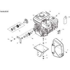 Belle Minimix 150 - Mounting Plate - Honda GX120 Engine
