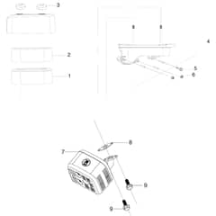 MISTRAL 72/12.5 K H (3in1) - Oleo-Mac Ride On Mower Air Filter Diagram