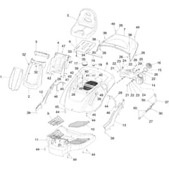 MISTRAL 72/12.5 K H (3in1) - Oleo-Mac Ride On Mower Body Diagram