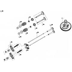 MISTRAL 72/12.5 K H (3in1) (K1250) EURO 5 - Oleo-Mac Ride On Mower Valves Diagram