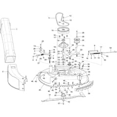 MISTRAL 72/12.5 K H (3in1) - Oleo-Mac Ride On Mower Mowing Deck Diagram