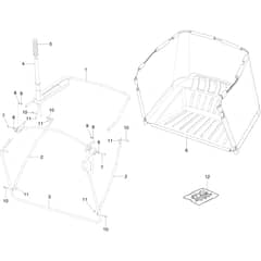 MISTRAL 72/12.5 K H (3in1) VERS - 2017 - Oleo-Mac Ride On Mower Grassbag Diagram